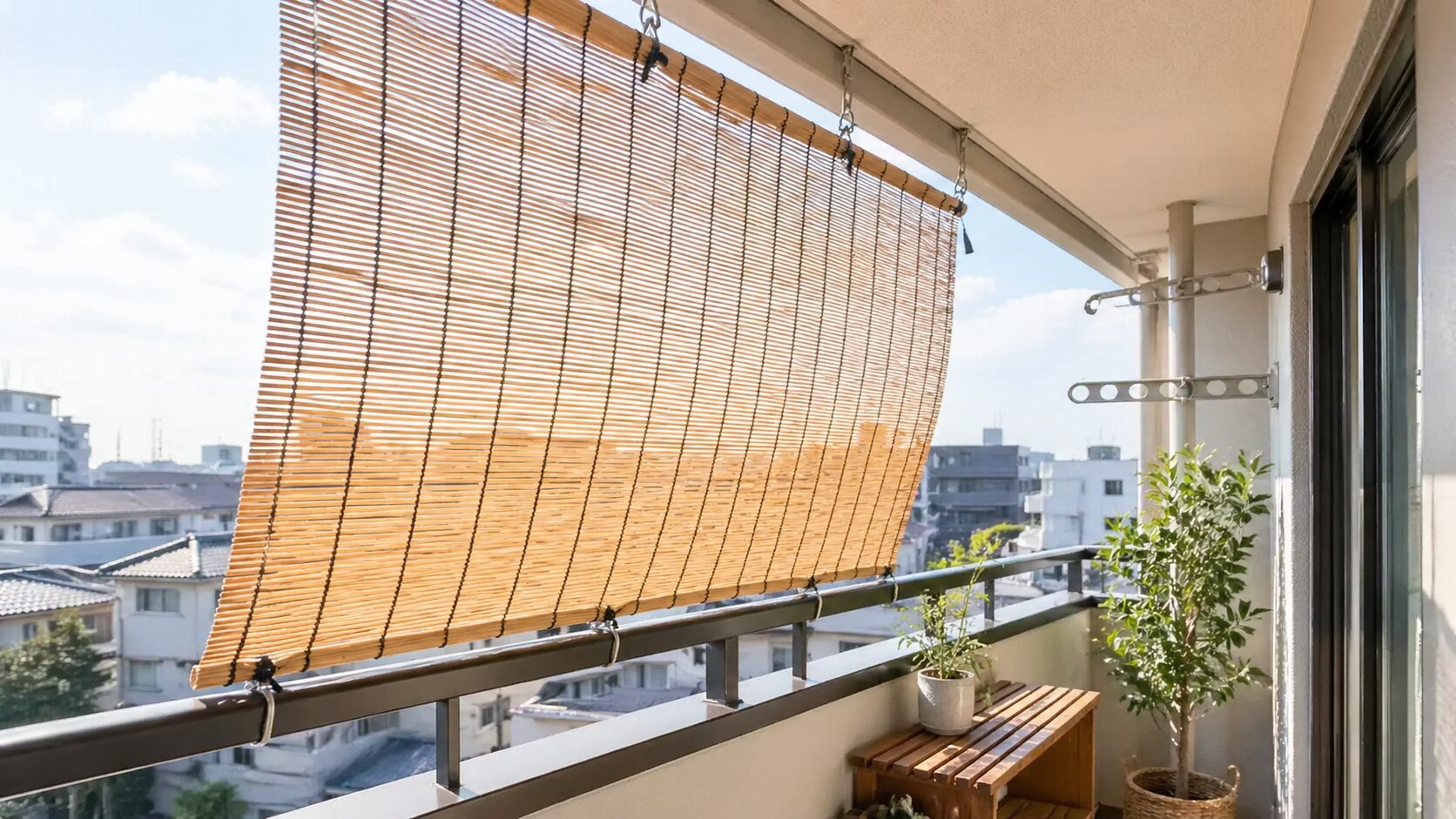 ベランダのすだれの付け方は固定場所で決まる｜賃貸でも安全に日よけを作る方法