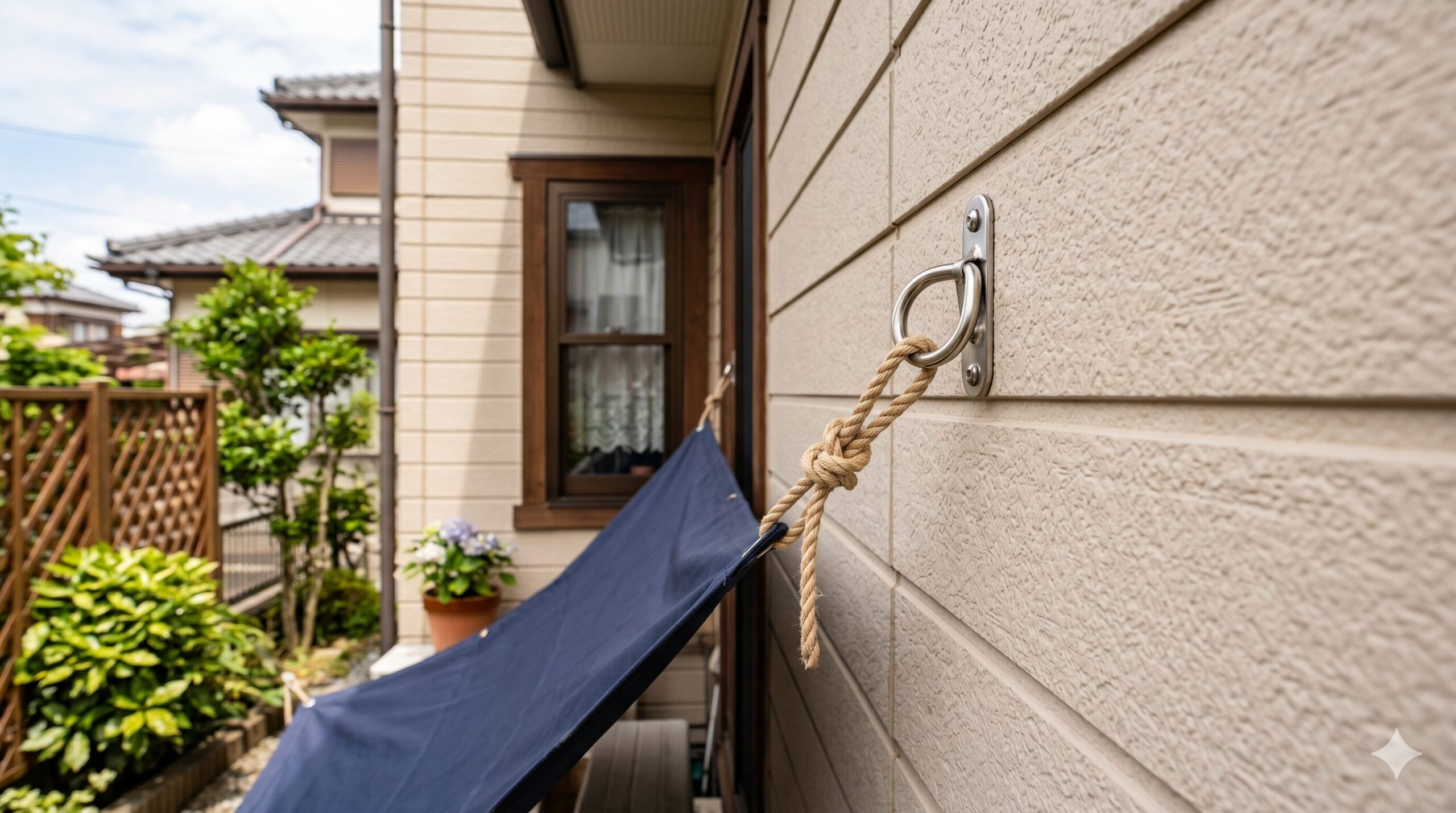 外壁へのタープリング設置はDIYで可能？失敗しないための専門業者による施工の重要性と注意点