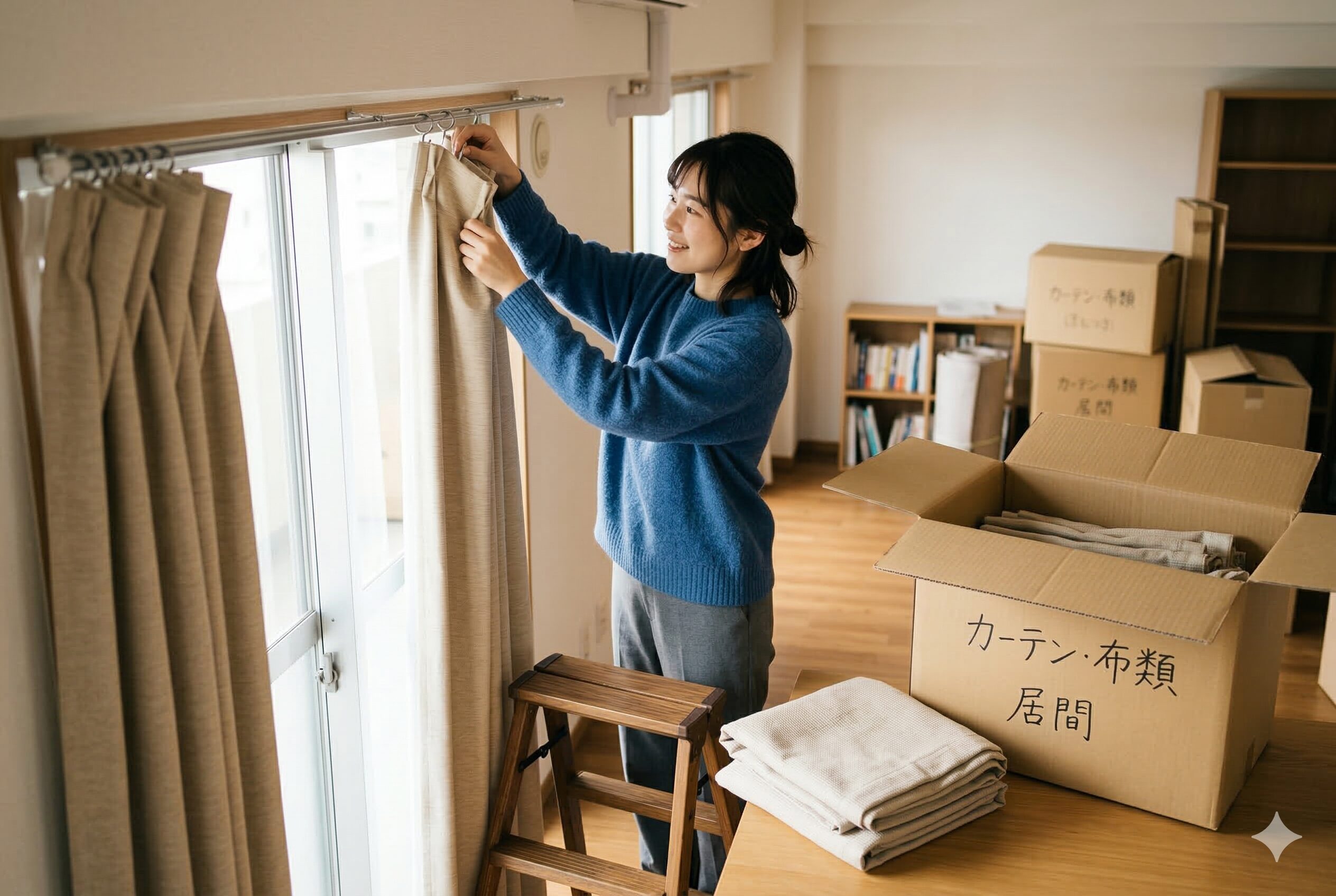 引っ越しのカーテンはいつ外す？