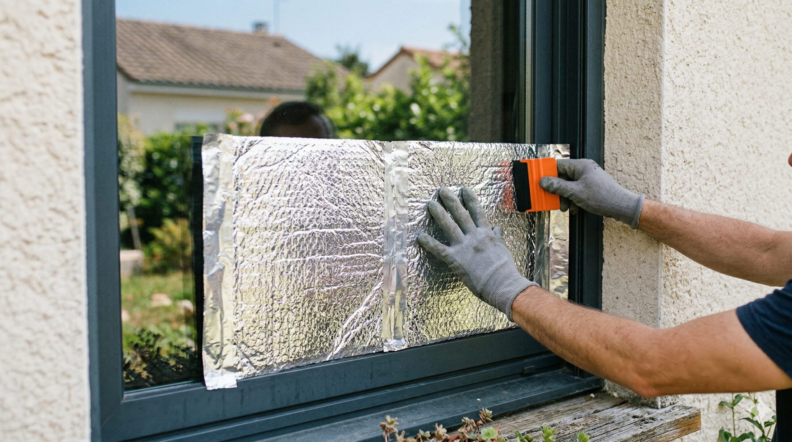 アルミシートを窓の外側に貼る方法｜断熱効果を高める手順と注意点
