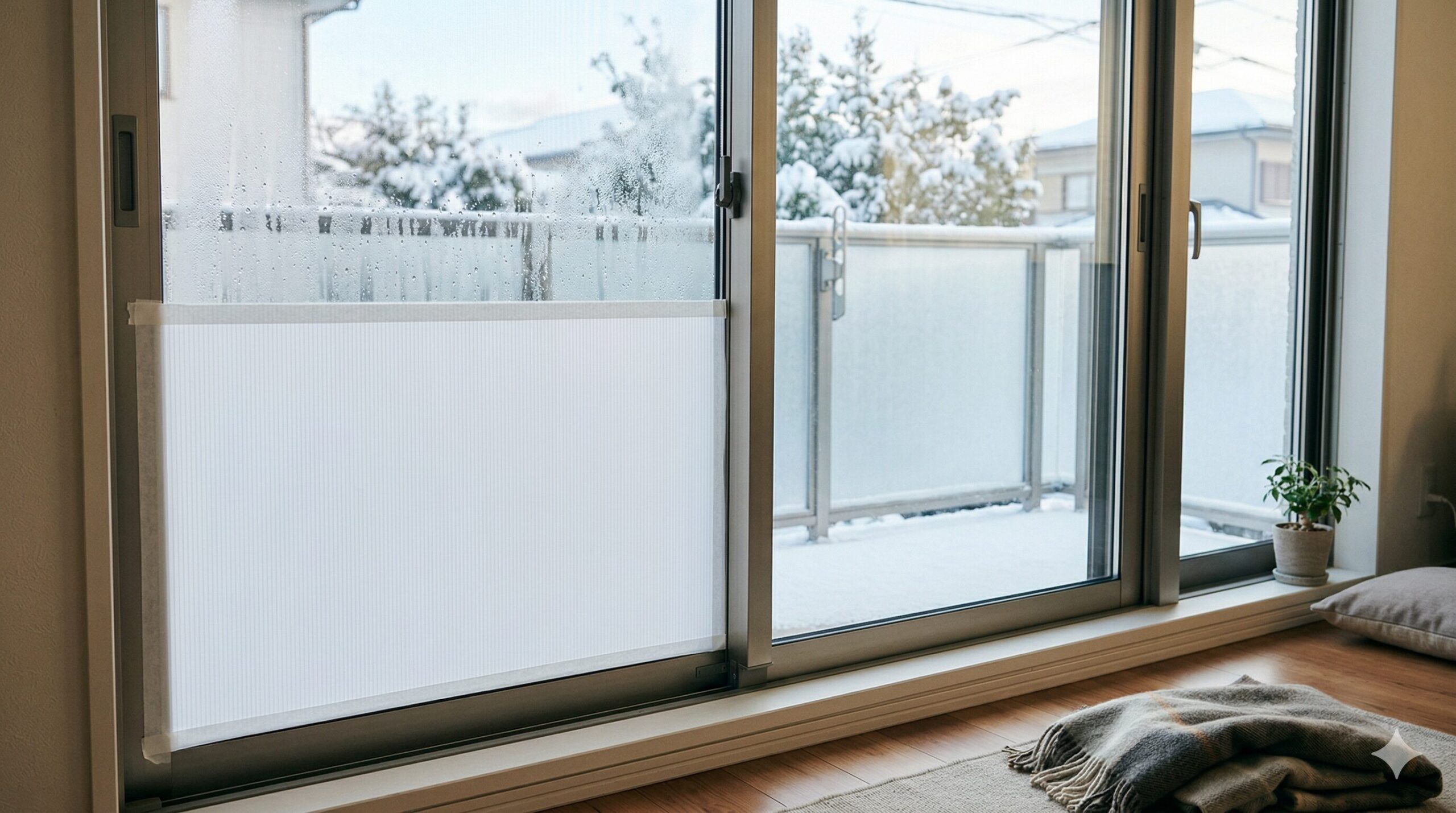 窓の下半分をプラダンで断熱！冷気と結露を防ぐ効果的な取り付け方